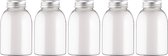 Scrubzout Perzik - 300 gram - fles met aluminium dop - Hydraterende Lichaamsscrub - set van 5 stuks