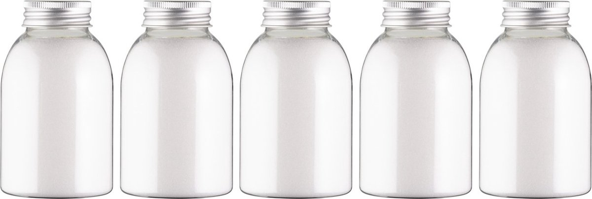 Goedkoopste Scrubzout Perzik - 300 gram - fles met aluminium dop - Hydraterende Lichaamsscrub - set van 5 stuks