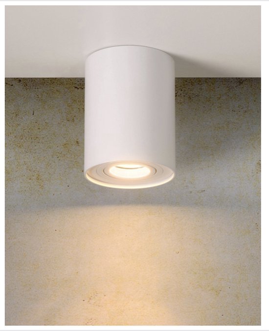 Lucide TUBE - Spot plafond - Ø 9,6 cm - 1xGU10 - Blanc