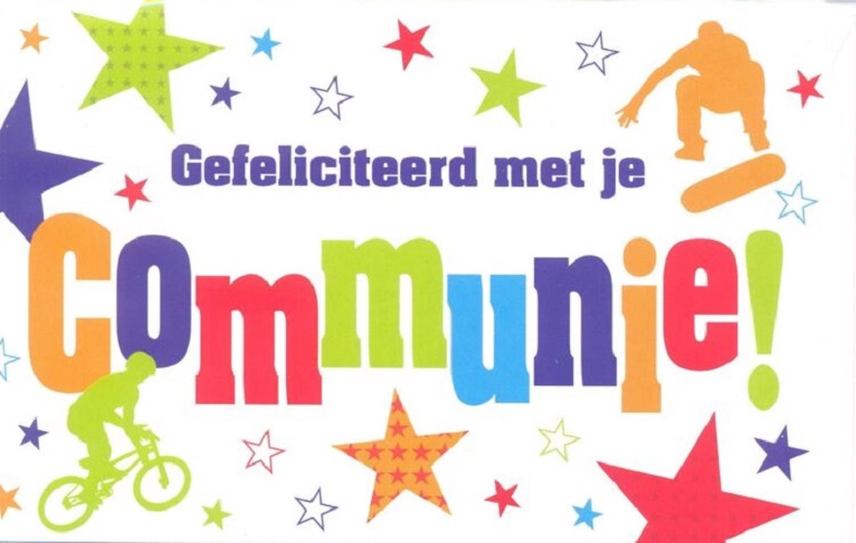 Wenskaart Gefeliciteerd met je Communie - D14708 - Gratis verzonden