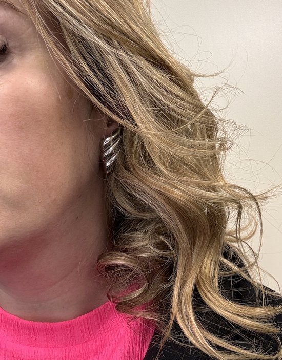 Boucles d'oreilles Swirl - Couleur argent | 3,7 x 2,2 cm | Mode Favorite