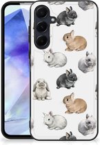Dierenprint Telefoonhoesje geschikt voor Samsung Galaxy A55 Konijntjes