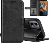 Motorola Moto G34 Hoesje - MobyDefend Wallet Book Case (Sluiting Achterkant) - Zwart - GSM Hoesje - Telefoonhoesje Geschikt Voor Motorola Moto G34