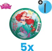 Disney Princess Lichtgewicht Speelgoed Bal - Kinderbal - 23 cm - Volumebundel 5 stuks - Inclusief Balpomp