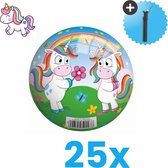 Eenhoorn Lichtgewicht Speelgoed Bal - Kinderbal - 23 cm - Volumebundel 25 stuks - Inclusief Balpomp