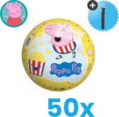 Peppa Pig Lichtgewicht Speelgoed Bal - Kinderbal - 23 cm - Volumebundel 50 stuks - Inclusief Balpomp