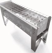 BBQ voor Arrosticini - 40 cm - met houtskool - plaats voor 25 stokjes