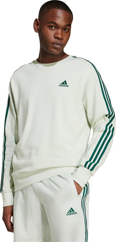 Adidas Sportswear Essentials French Terry 3-Stripes Sweatshirt - Heren - Groen