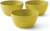 UBITE bio-based bowl S - set van 3 - Cyber Yellow - Ø 14 cm - kom/bak/bowl - duurzaam