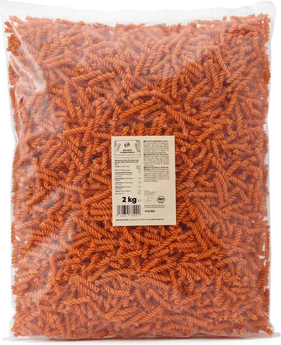 Goedkoopste KoRo | Bio rode-linzenfusilli 2 kg