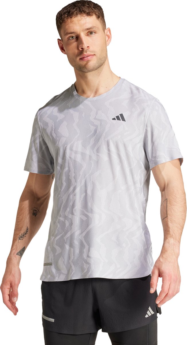 adidas Performance Ultimate HEAT.RDY Engineered Running T-shirt Heren Grijs