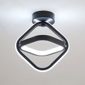 Delaveek-Vierkante Crossover LED Plafondlamp - Zwart - 22W 2500lm- Koel Wit 6500K