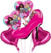 Barbie ballonnenpakket 5 st - Roze - Pump - Hart - Feest - Prinses - Verjaardag - Meisje
