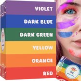 Gekleurd | festival | Evenementen | Colour run poeder | 6 zakken van 100 gram | Diverse kleuren | Ongevaarlijk |