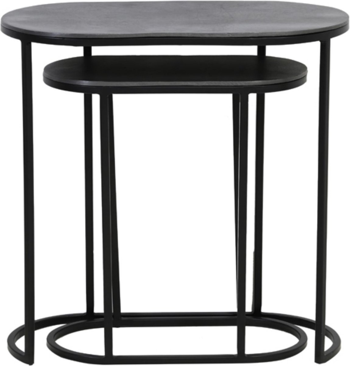 Bijzettafel Bocov - Zwart - 53x26x53cm - Modern