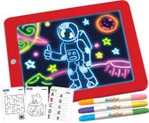 Mediashop Magic Pad - tablette à dessin - 6 feutres double néon en 6 couleurs - 30 modèles de couleurs - 8 effets lumineux différents