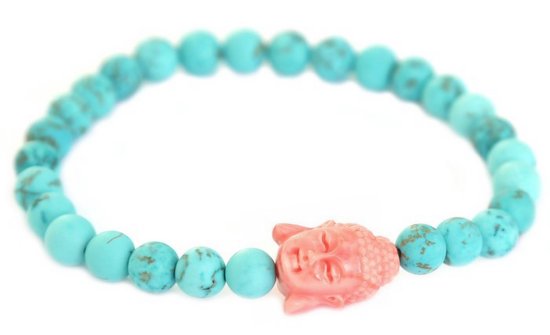 Armband Buddha turquoise coral - Love Ibiza