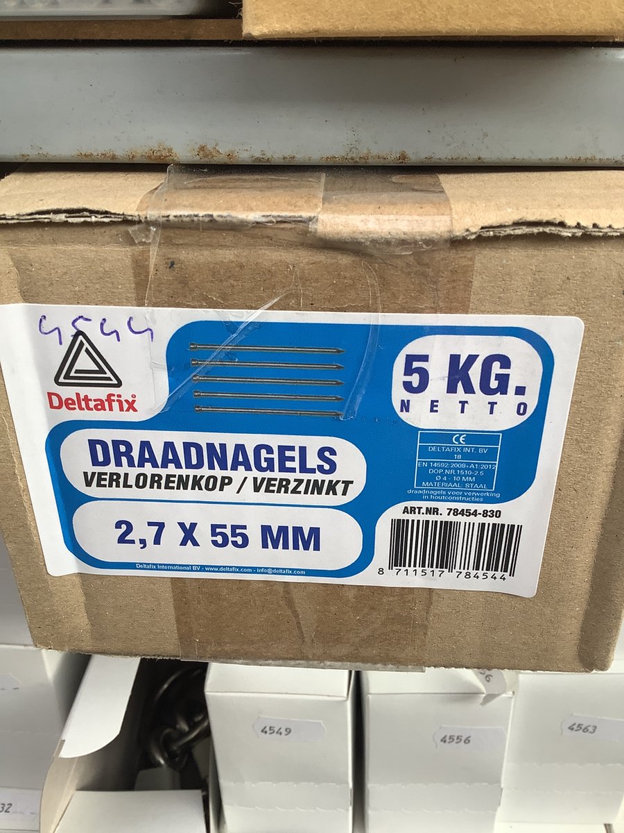 Deltafix draadnagel verlorenkop verzinkt 2.7 x 55 mm din 1152 5 kg