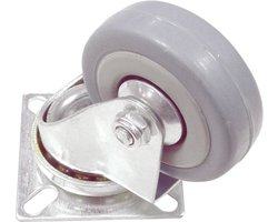 Tooltech Roue Pivotante Grise 50 Mm Montage Sur Plaque