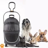 Transportbox voor dieren geschikt voor kleine honden en huisdieren tot max. 8 kg - Kras- en scheurvaste hondenbuggy op wielen - Modern design - 28 kg Pet Stroller