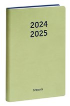 Agenda Brepols 2024-2025 - COLORA - Aperçu quotidien - Vert - Semi-flexible - 11,5 x 16,9 cm