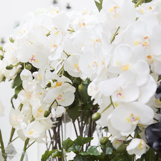 Witte kunstphalaenopsis orchideestam H100