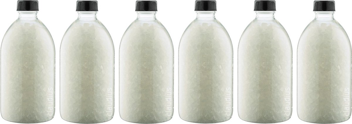 Goedkoopste Claudius Badzout Relaxing Moment - 600 gram - Fles met zwarte dop - Set van 6 stuks