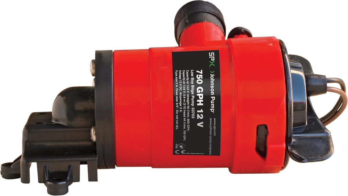 Johnson Pump Low Boy L750 12 Volt Bilgepomp 73 liter/minuut