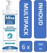 Mixa Set van 6 MIXA hydro-alcoholische gelflessen expert handen hydroalcoholische antibacteriële gel zonder spoelen zonder parfum
