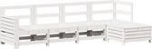 vidaXL - 5-delige - Loungeset - massief - grenenhout - wit