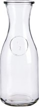 Vivalto glazen wijn/water karaf 500 ml 8 x 20 cm - Karaffen 0.5 liter - Waterkannen/sapkannen