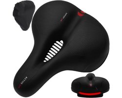 Trizand Fietszadel - comfortabel - met ventilatie - zwart - waterdicht - heren/dames