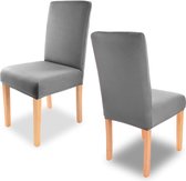 Charles Stretch-stoelhoes, ronde en hoekige rugleuningen, bi-elastische pasvorm met zegel van Öko-Tex-standaard 100: ‘getest en betrouwbaar’ (antraciet)