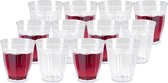72x Verres à boire / verres à eau en plastique Picardie transparent 250 ml - Verres à jus / verres à limonade plastique incassable pour enfant