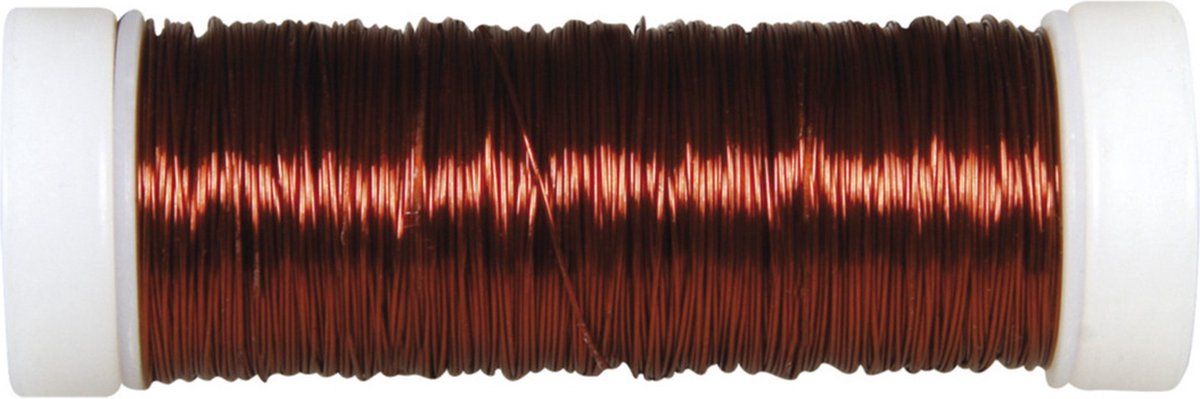 Rayher Sieraden maken draad - donkerbruin - 0.3 mm dik - 50 meter snoer - haakdraad - bindmaterialen - rijgkoord