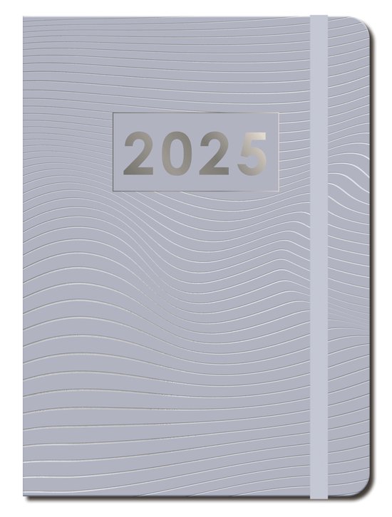 Foto: Mgpcards a5 agenda 2025 sluiting elastiek weekoverzicht 1w 2p grijs ruime vakken 14 8 x 21 cm