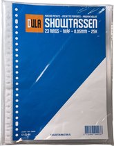 DULA Showtassen - Insteekhoezen - 25 stuks - Nerf - A4 - 23 gaten - Showtas PP