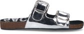 Sacha - - Zilveren metallic sandalen met gespen - Maat 40