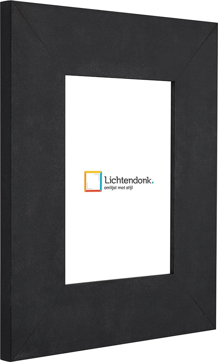 Lichtendonk Fotolijst - Staalgrijs Industieel - 6 cm breed profiel - Fotomaat 45x60 - Helder glas - Art.nr. 10115541945602 Antraciet