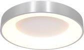 Plafondlamp Ringlede | 1 lichts | grijs / zilver | kunststof / metaal | Ø 38 cm | woonkamer / badkamer lamp | modern design