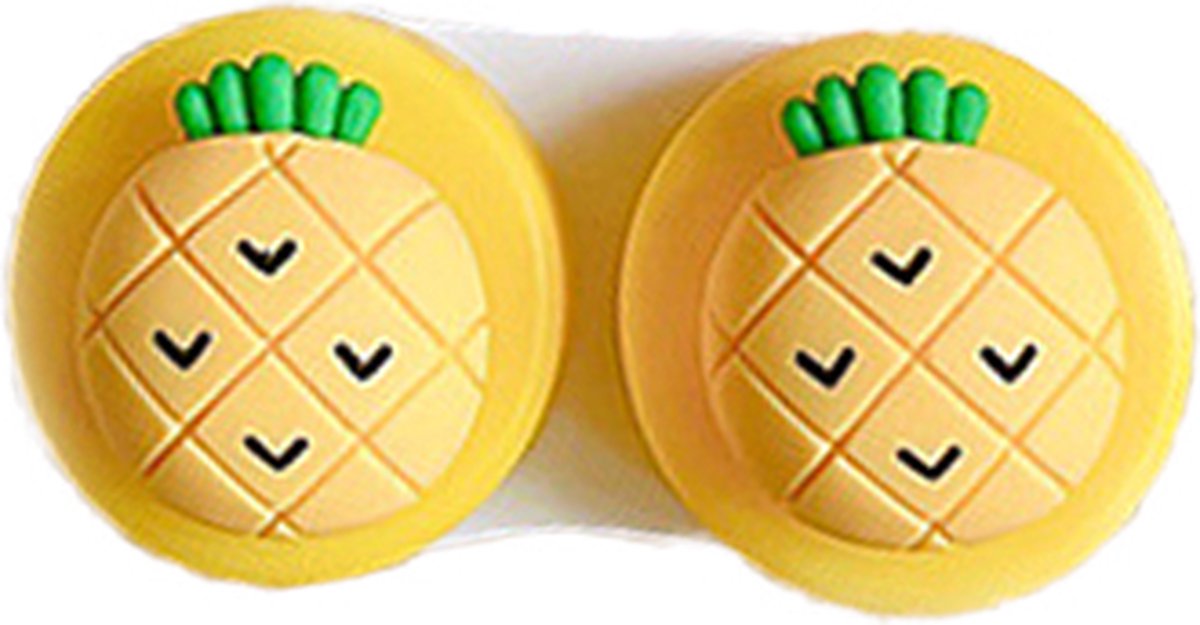 Goedkoopste DrPhone LensSecure - Lensdoos voor Dames – Ananas Stijl Lensdoosje - Contactlenzen Case –Draagbaar En Compact - Geel