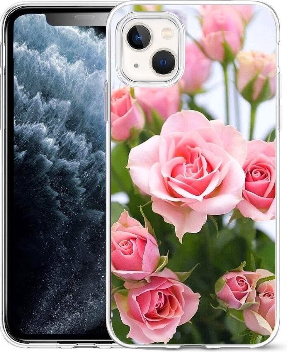 Cityhoesje-iPhone 14 Plus hoesje – Bloemen – Backcover