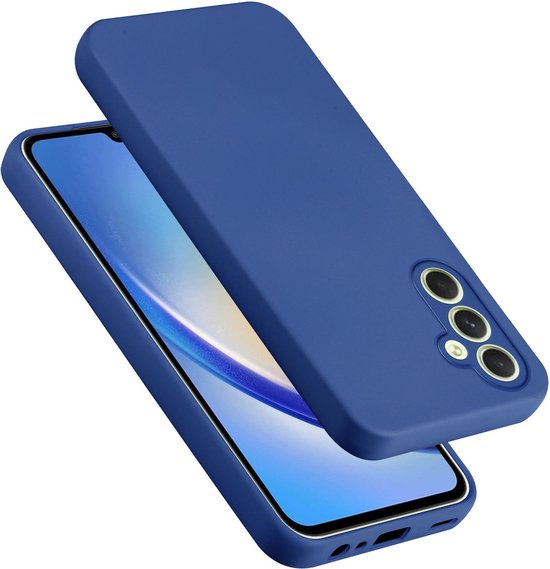 Coque Cadorabo adaptée au Samsung Galaxy A34 5G en BLEU LIQUIDE - Housse de protection en silicone TPU flexible Case Cover
