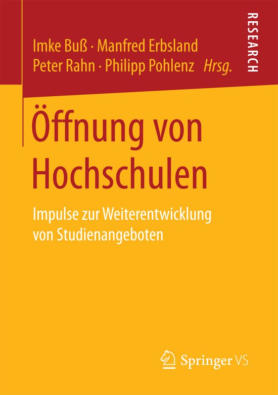 Öffnung von Hochschulen - cover