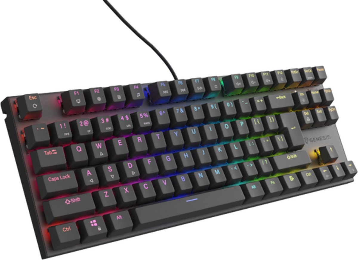 GENESIS Thor 303 TKL toetsenbord Gamen USB QWERTY Amerikaans Engels Zwart