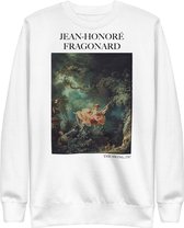 Jean-Honoré Fragonard 'De Zwaai' ("The Swing") Beroemd Schilderij Sweatshirt | Unisex Premium Sweatshirt | Wit | M