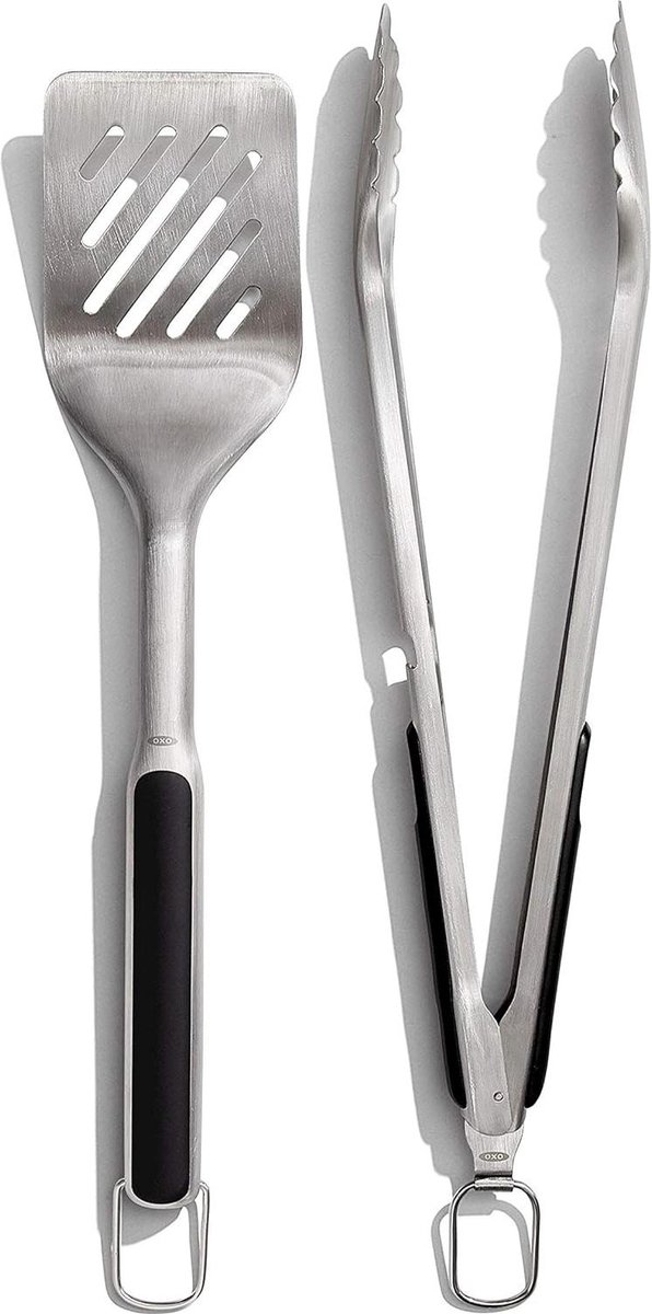 Barbecueset met bakspaan en tang van OXO Good Grips Barbecue