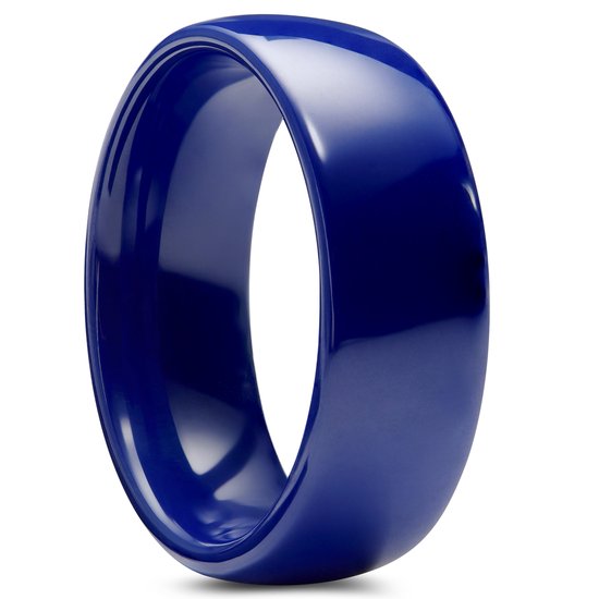 Gepolijste Blauwe Keramische Ring