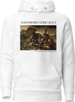 Théodore Géricault 'Het vlot van de Medusa' ("The Raft of the Medusa") Beroemd Schilderij Hoodie | Unisex Premium Kunst Hoodie | Wit | M