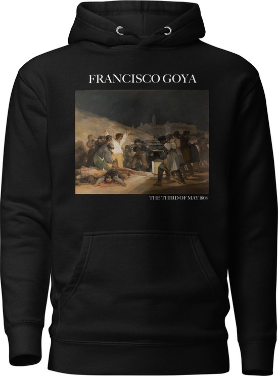 Francisco Goya 'De Derde mei 1808' ("The Third of May 1808") Beroemd Schilderij Hoodie | Unisex Premium Kunst Hoodie | Zwart | M